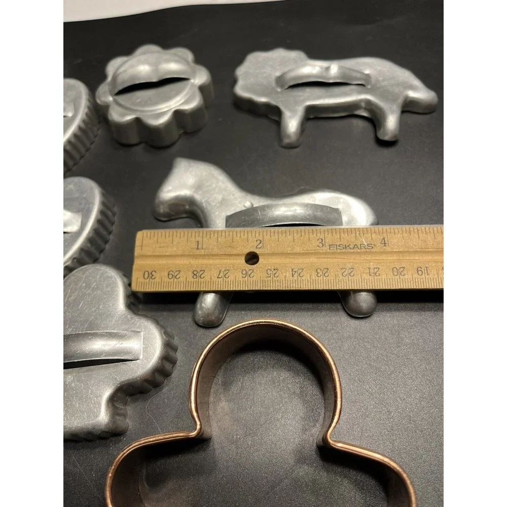 Lot of 15 Vintage Metal Cookie Cutter